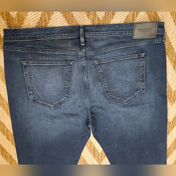 True Religion Jeans Men's Blue Denim Jeans Relaxed Skinny Rocco No Flap SE 42x33 - Picture 7 of 15